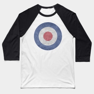 RAF Roundel - Grunge Effect Baseball T-Shirt